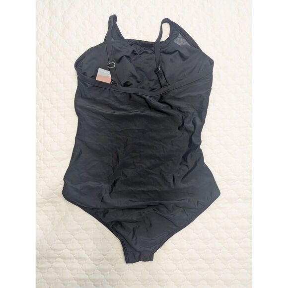 🖤 Smismivo Black High Neck One Piece Swimsuit – Size L – NWT - Picture 4 of 7